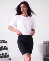 High waisted biker shorts black
