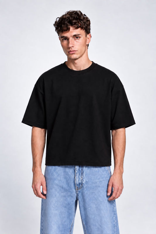 BOX CUT TEE | Black