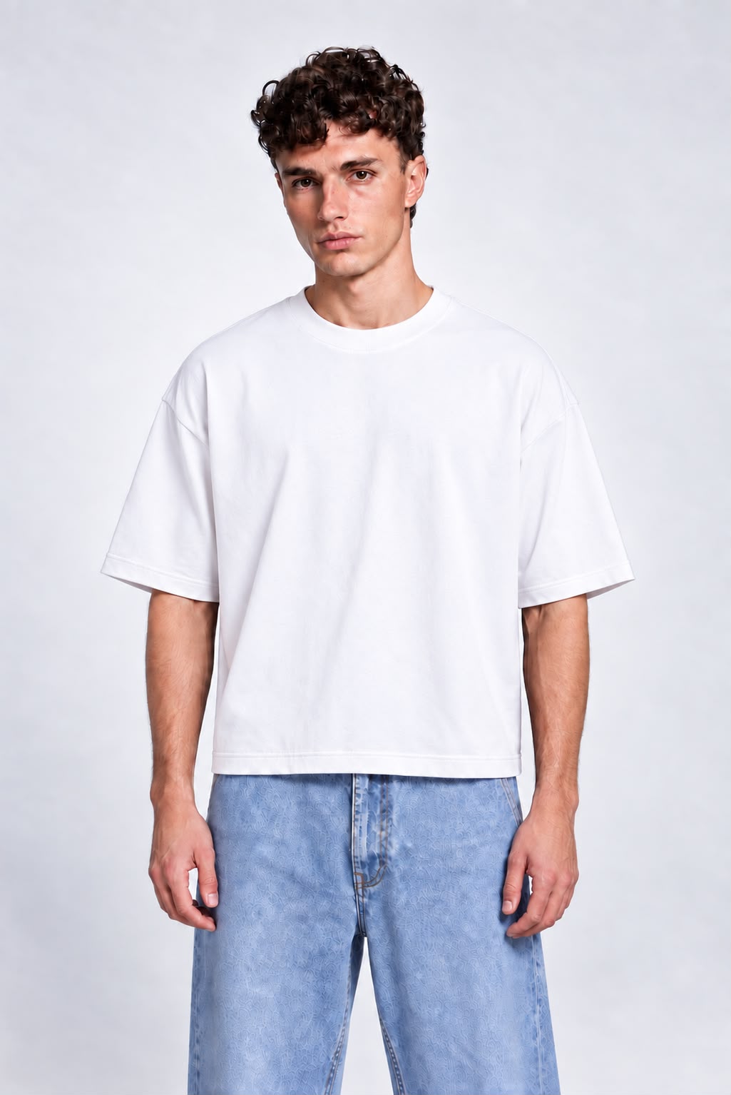 BOX CUT TEE | White