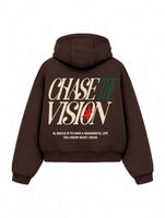 Bloza Chase The Vision Box Cut Hoodie - Brown - Back