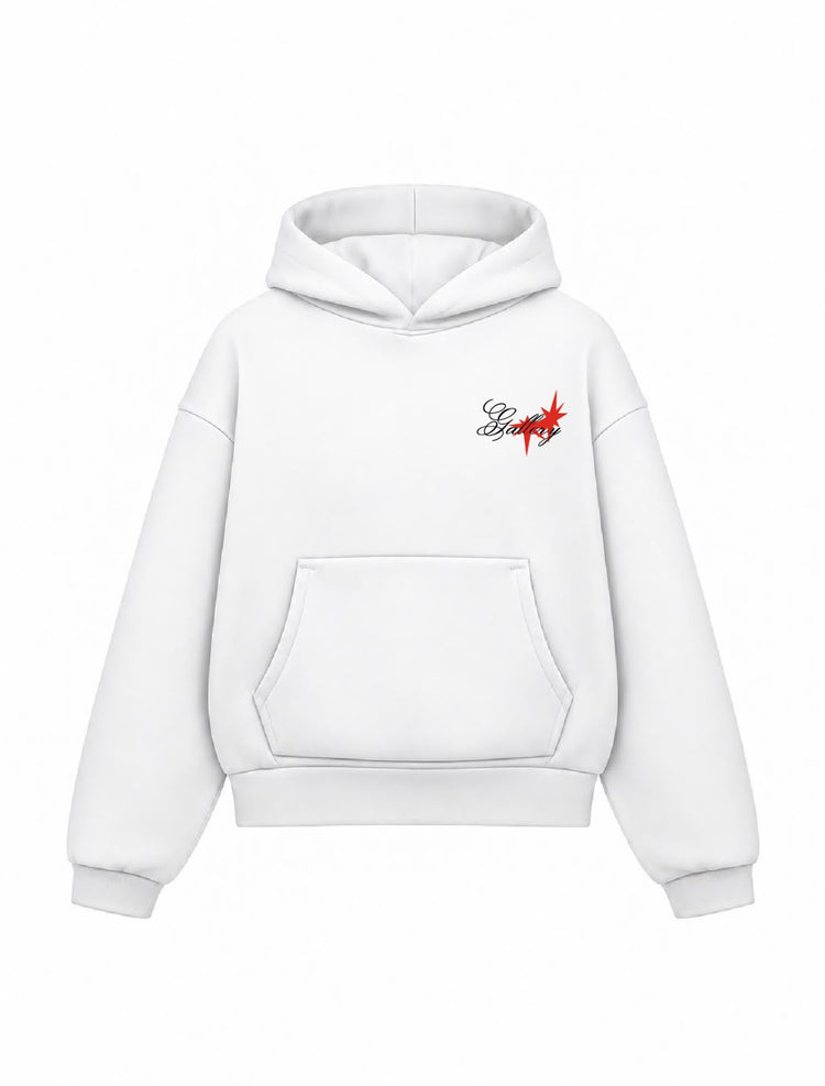 Bloza Chase The Vision Box Cut Hoodie - White - Front
