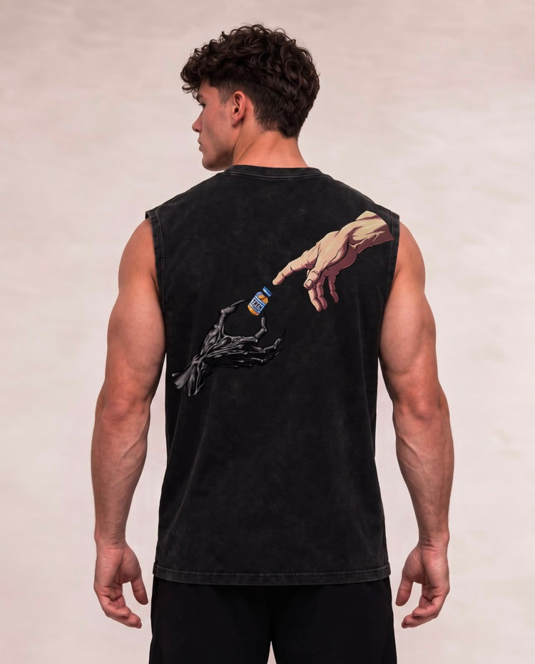 Creation acid wash tank, back print
