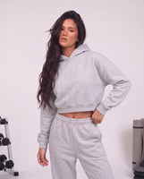 Cropped hoodie grey