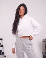 Cropped hoodie white