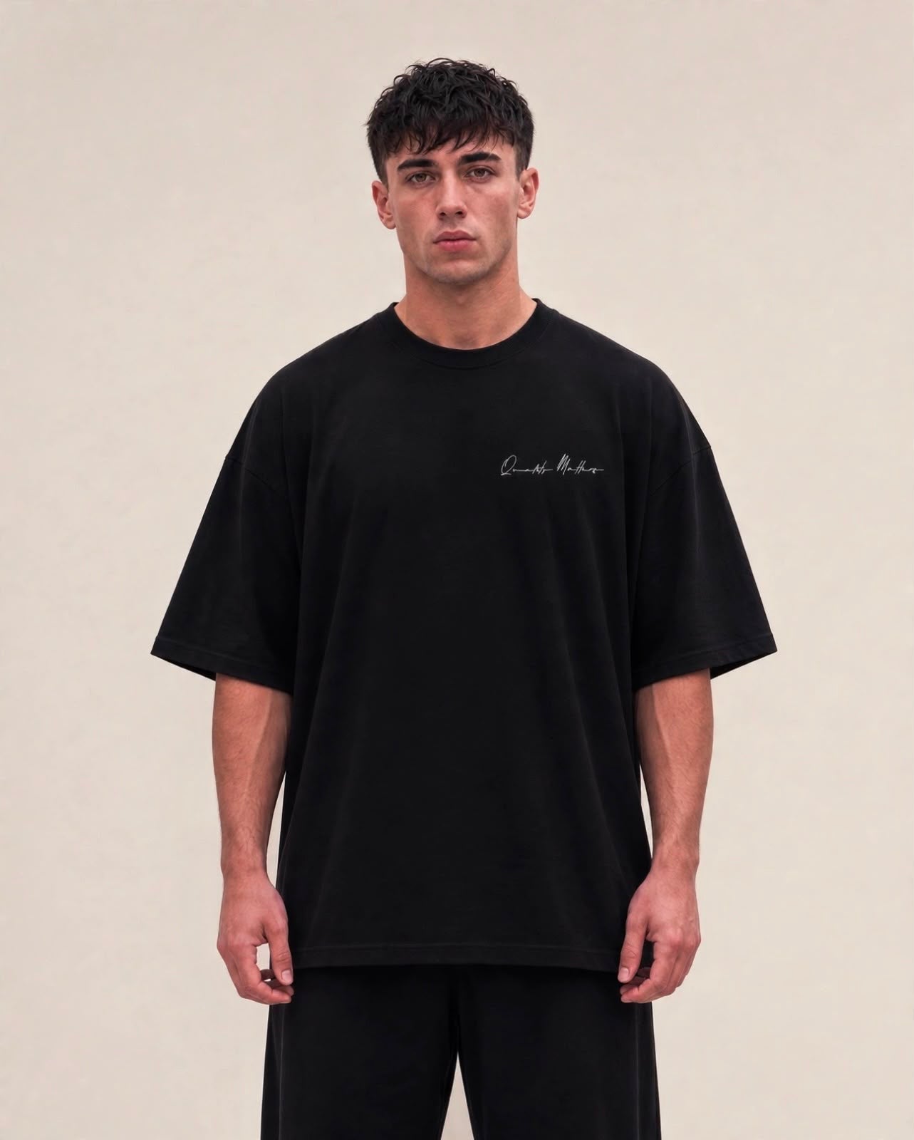 Bloza gothic oversize t-shirt in black, front