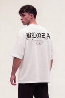 Bloza gothic oversize t-shirt in white, back print