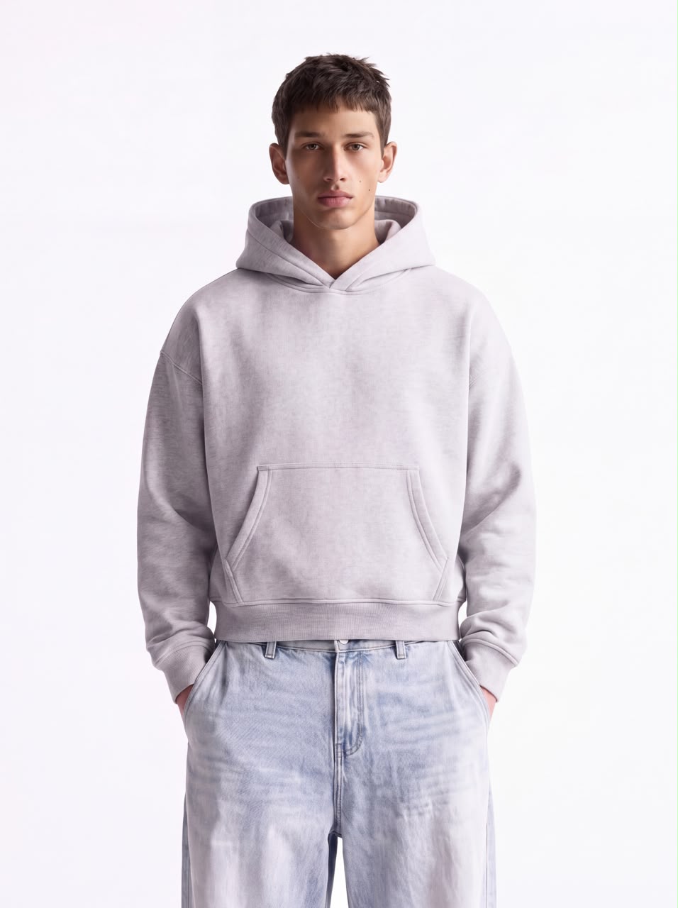 Bloza Essential Oversized Hoodie - Heather Grey