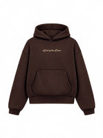 Bloza Luck of the Draw Box Cut Hoodie - Brown - Front