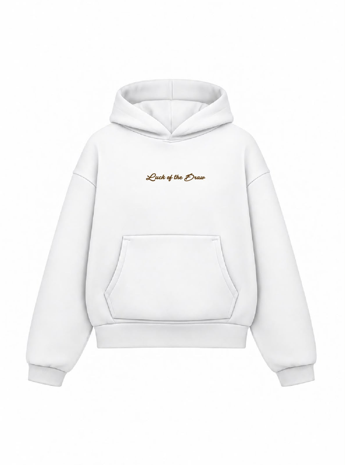 Bloza Luck of the Draw Box Cut Hoodie - White - Front