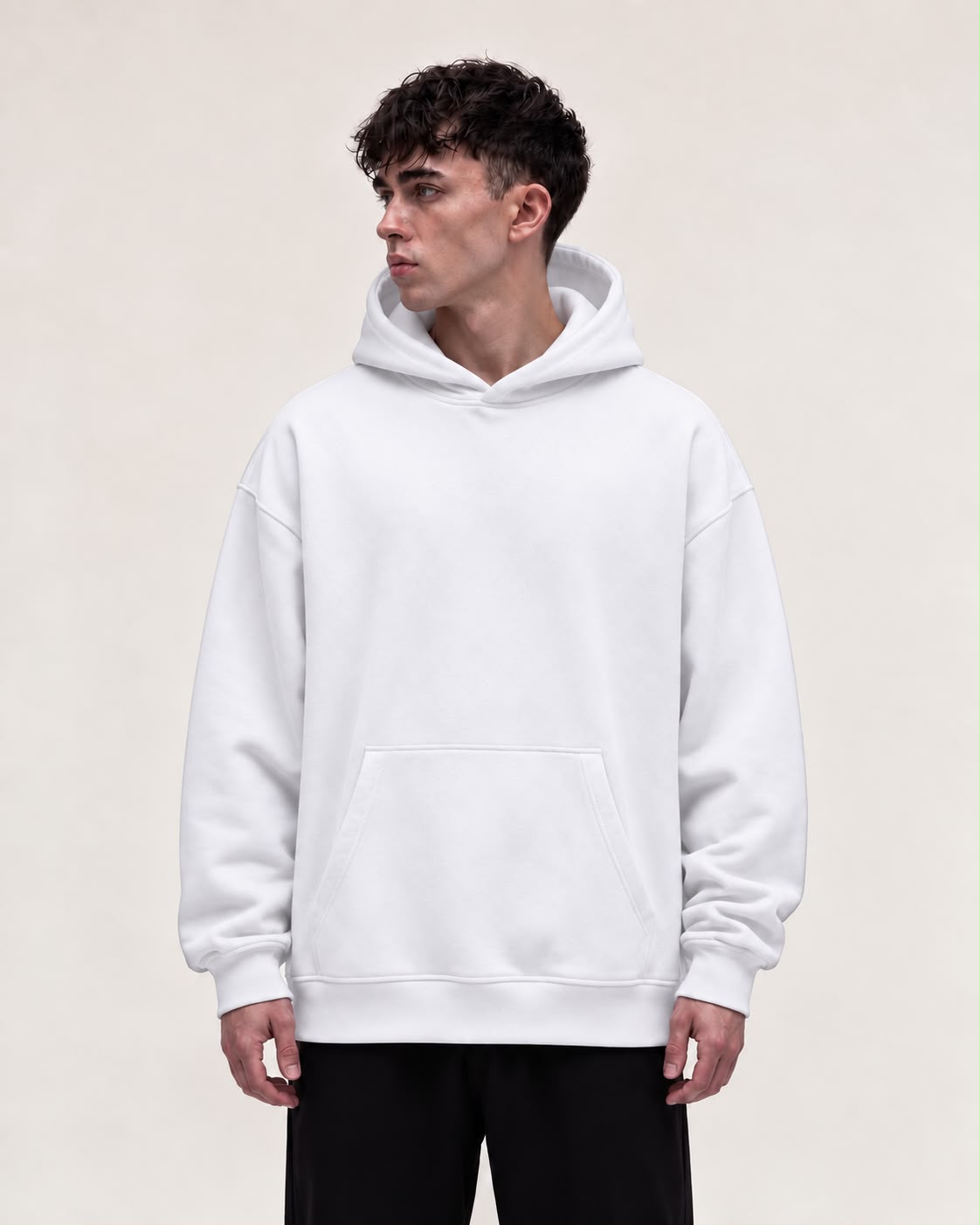 Plain hoodie 380 GSM in white