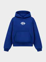 Bloza Streetwear Globe Box Cut Hoodie - Blue - Front