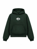 Bloza Streetwear Globe Box Cut Hoodie - Green - Front