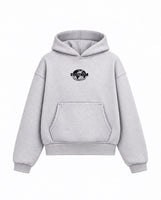 Bloza Streetwear Globe Box Cut Hoodie - Grey - Front