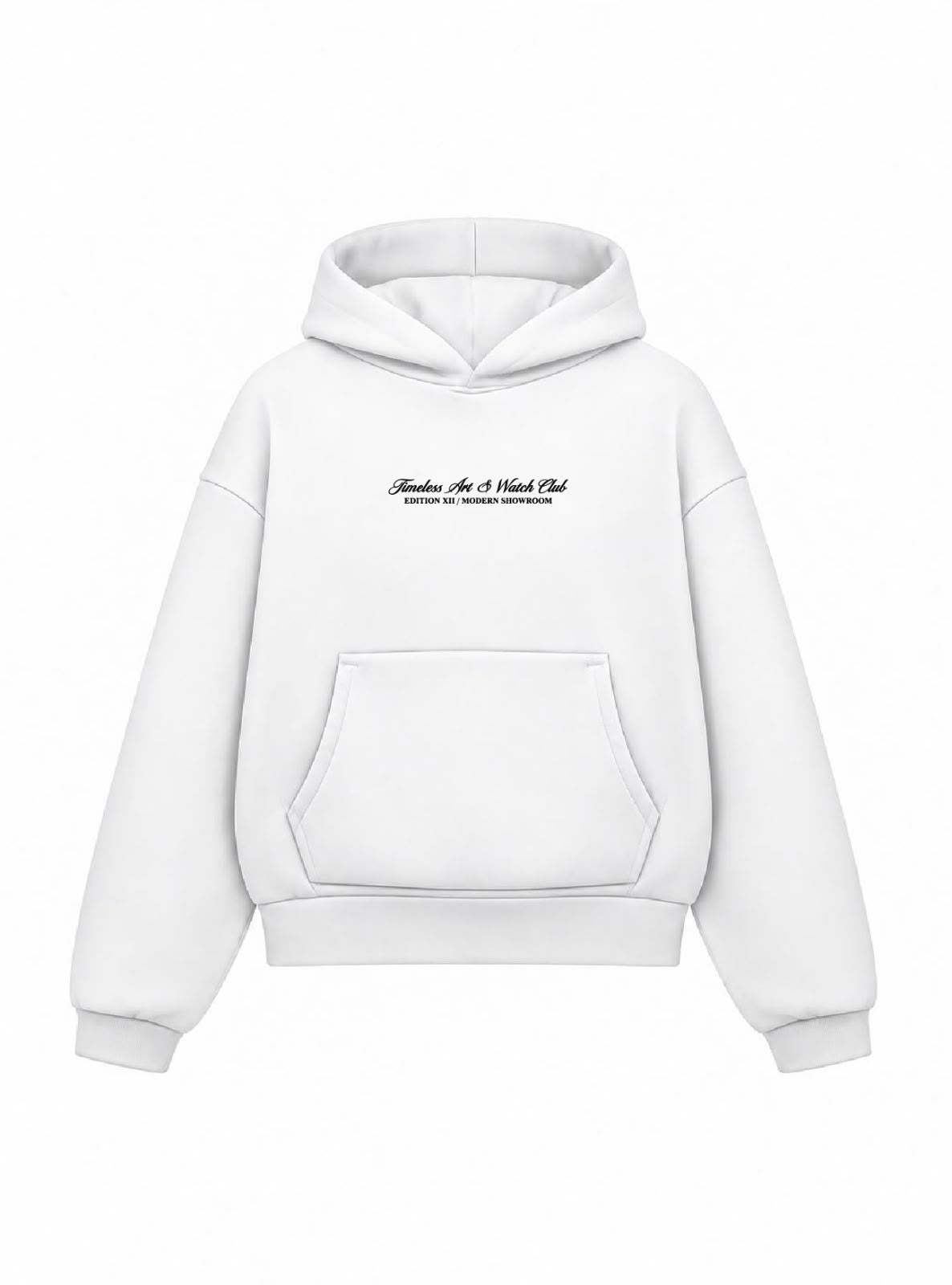 Bloza Timeless Box Cut Hoodie - White - Front