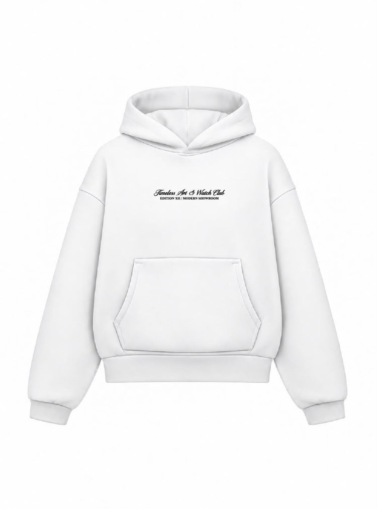 Bloza Timeless Box Cut Hoodie - White - Front