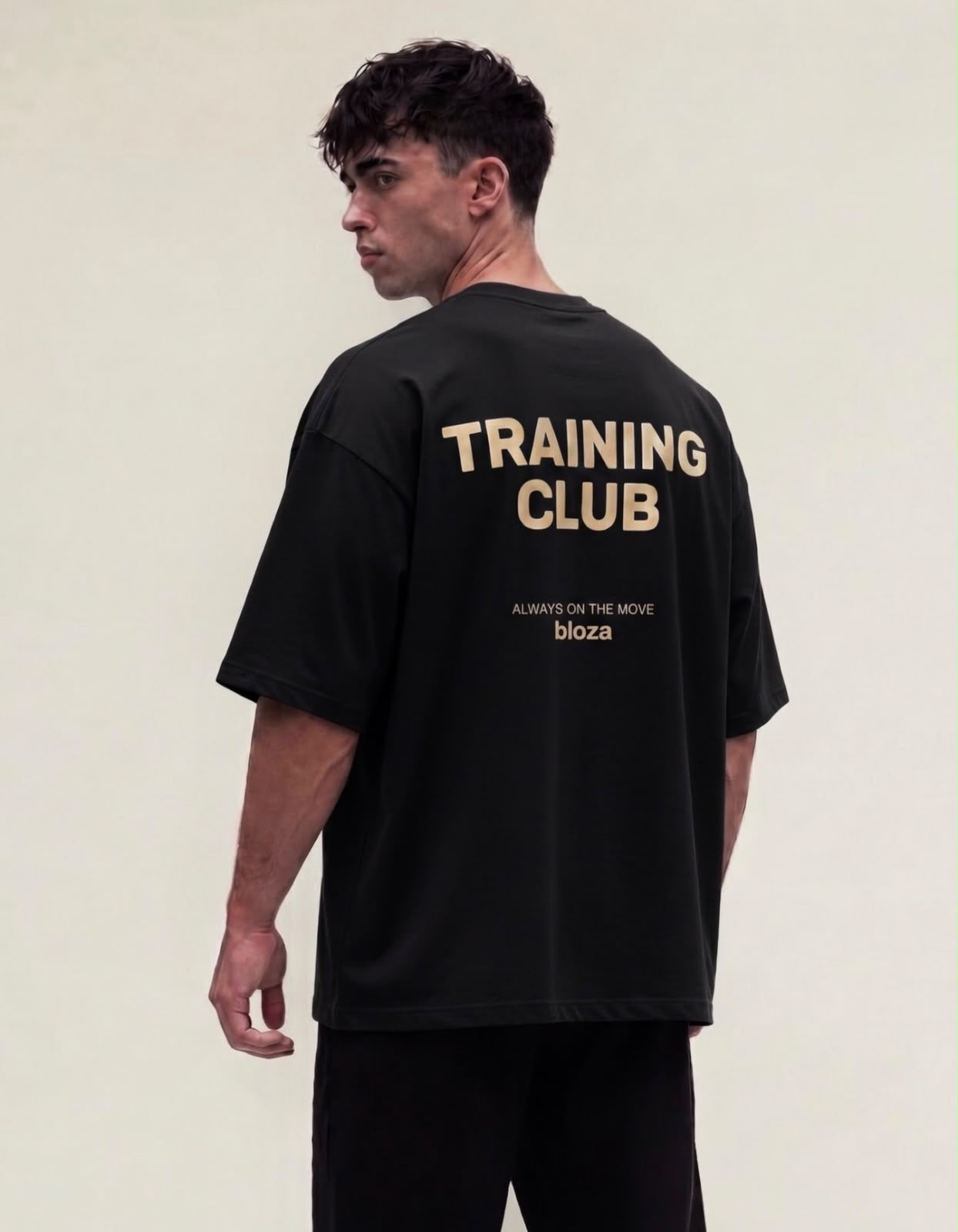 Training Club oversize t-shirt in black, back print