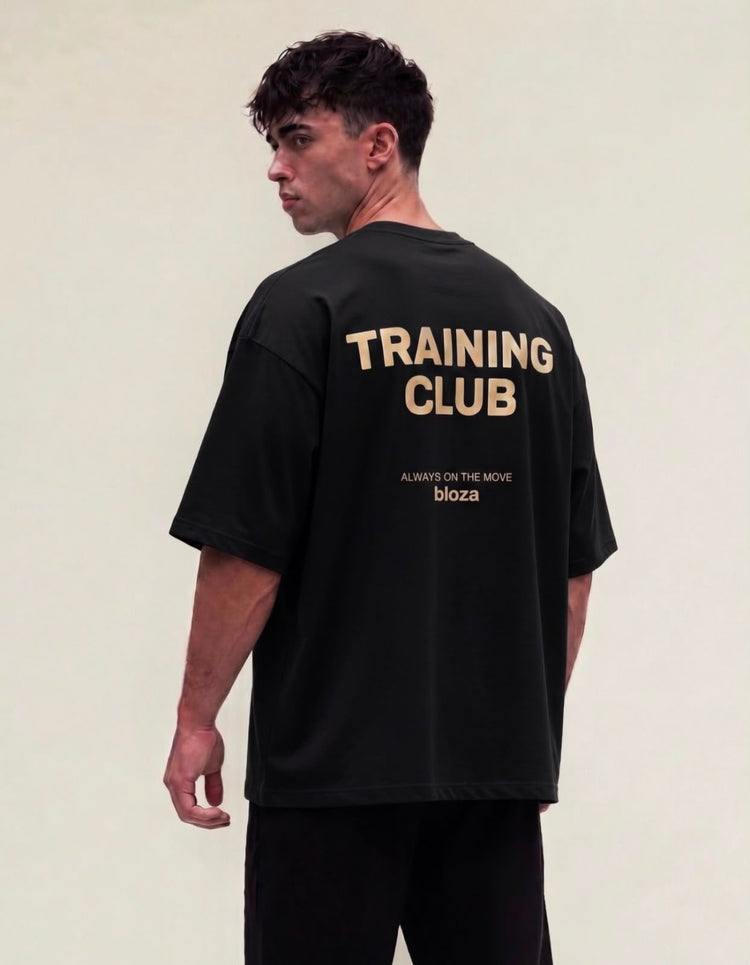 Training Club oversize t-shirt in black, back print