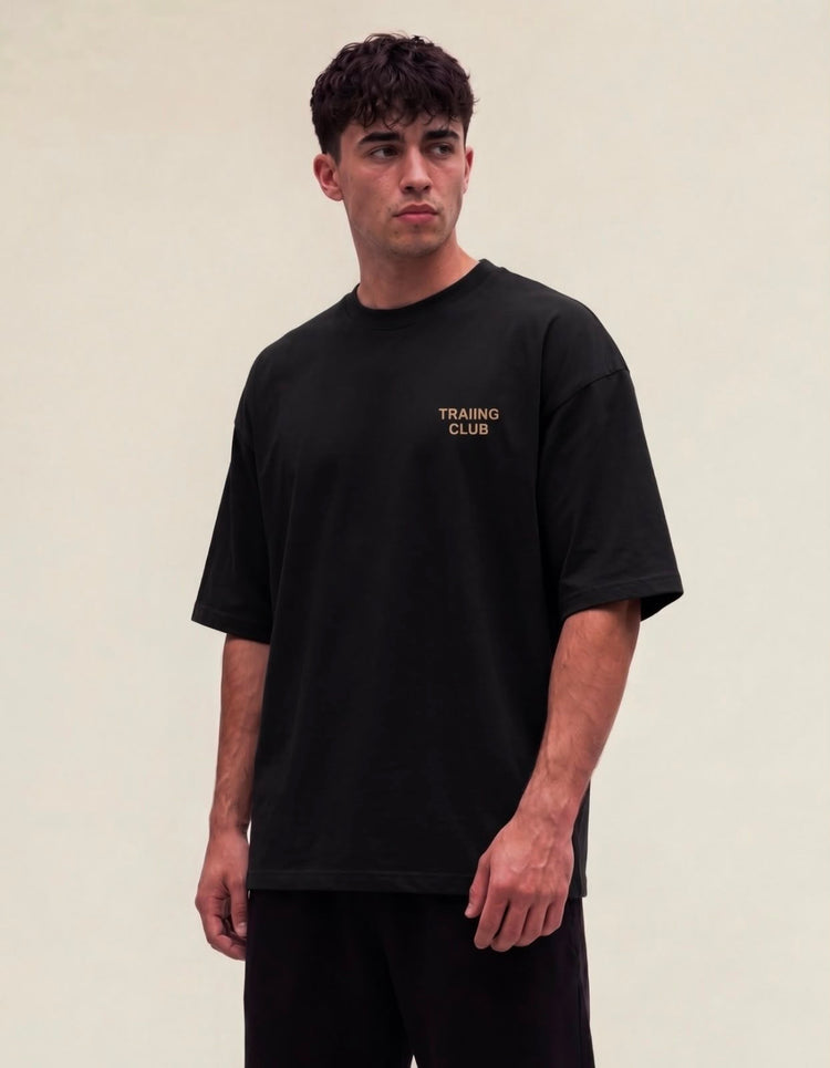 Training Club oversize t-shirt in black, front