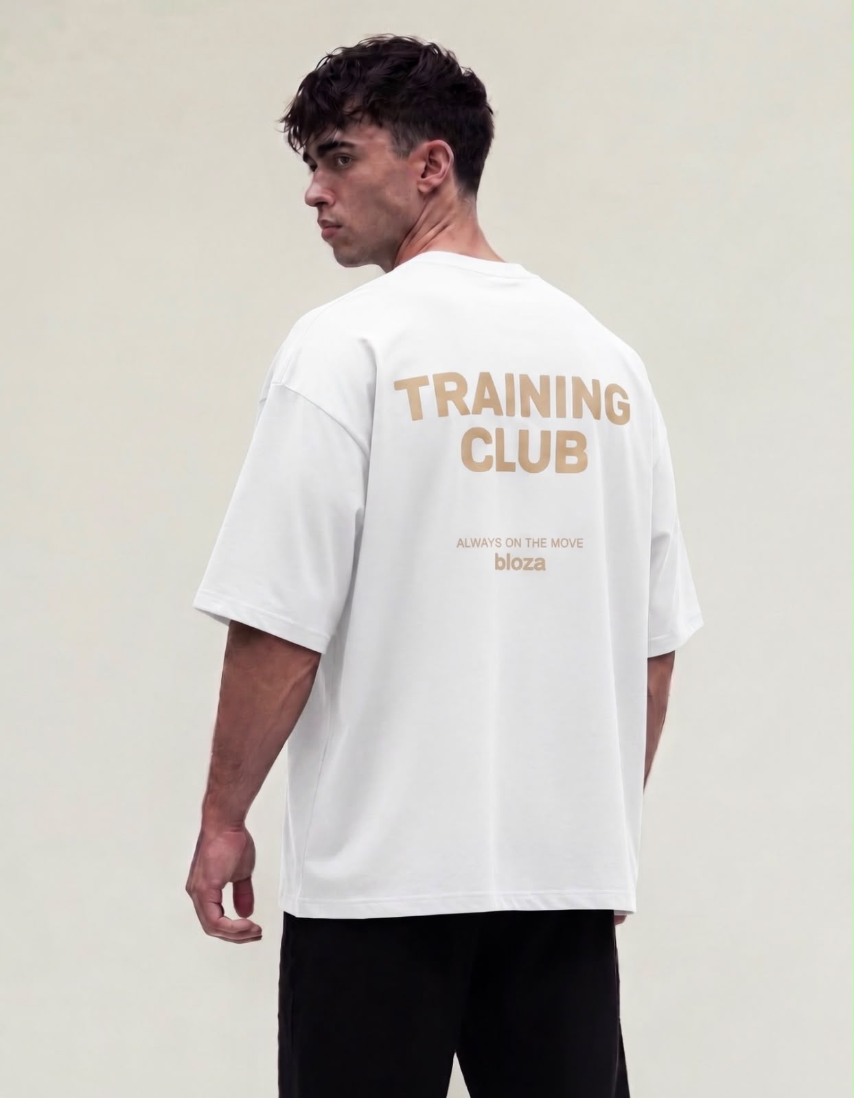 Training Club oversize t-shirt in white, back print