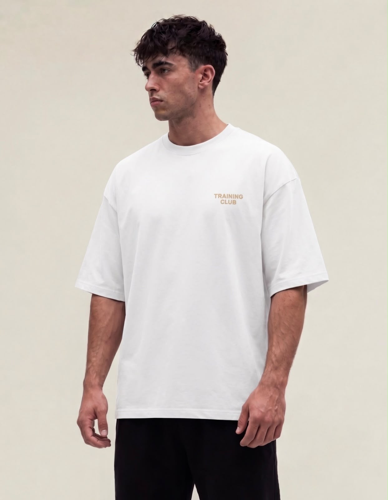 Training Club oversize t-shirt in white, front