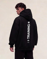 Training Team hoodie 380 GSM in black, back print