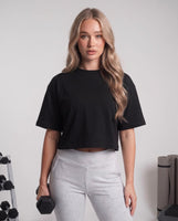 Plain cropped t-shirt black