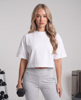 Plain cropped t-shirt white