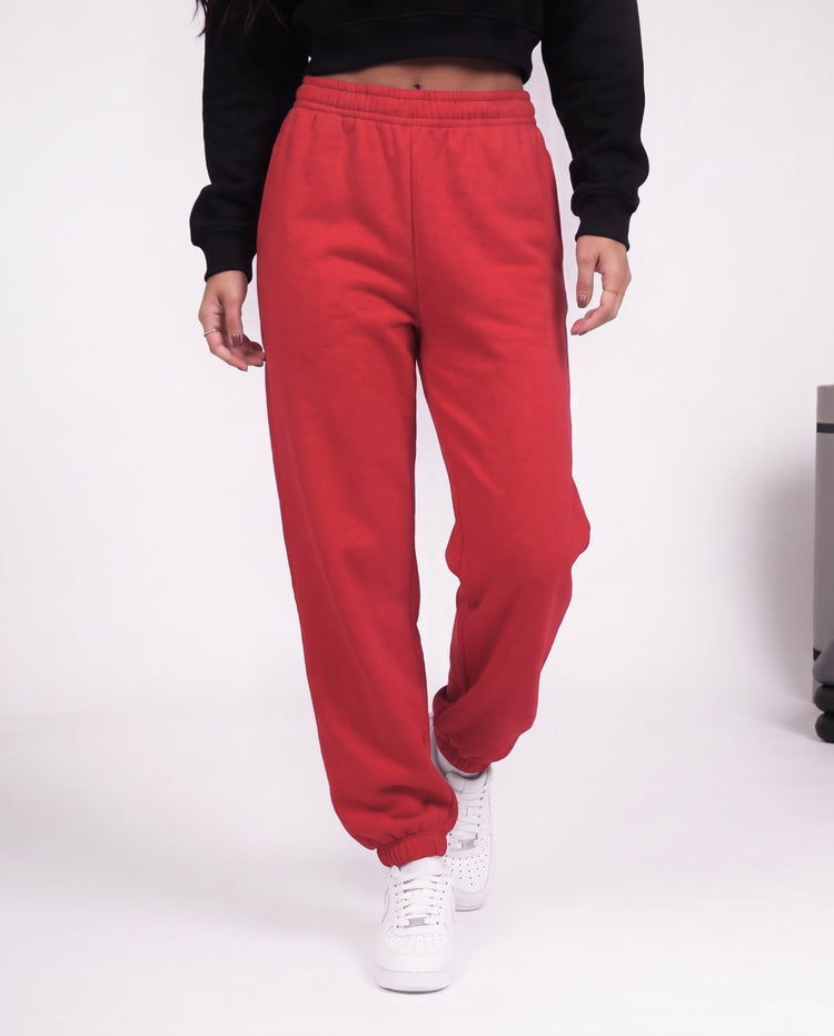 Oversized sweatpants red