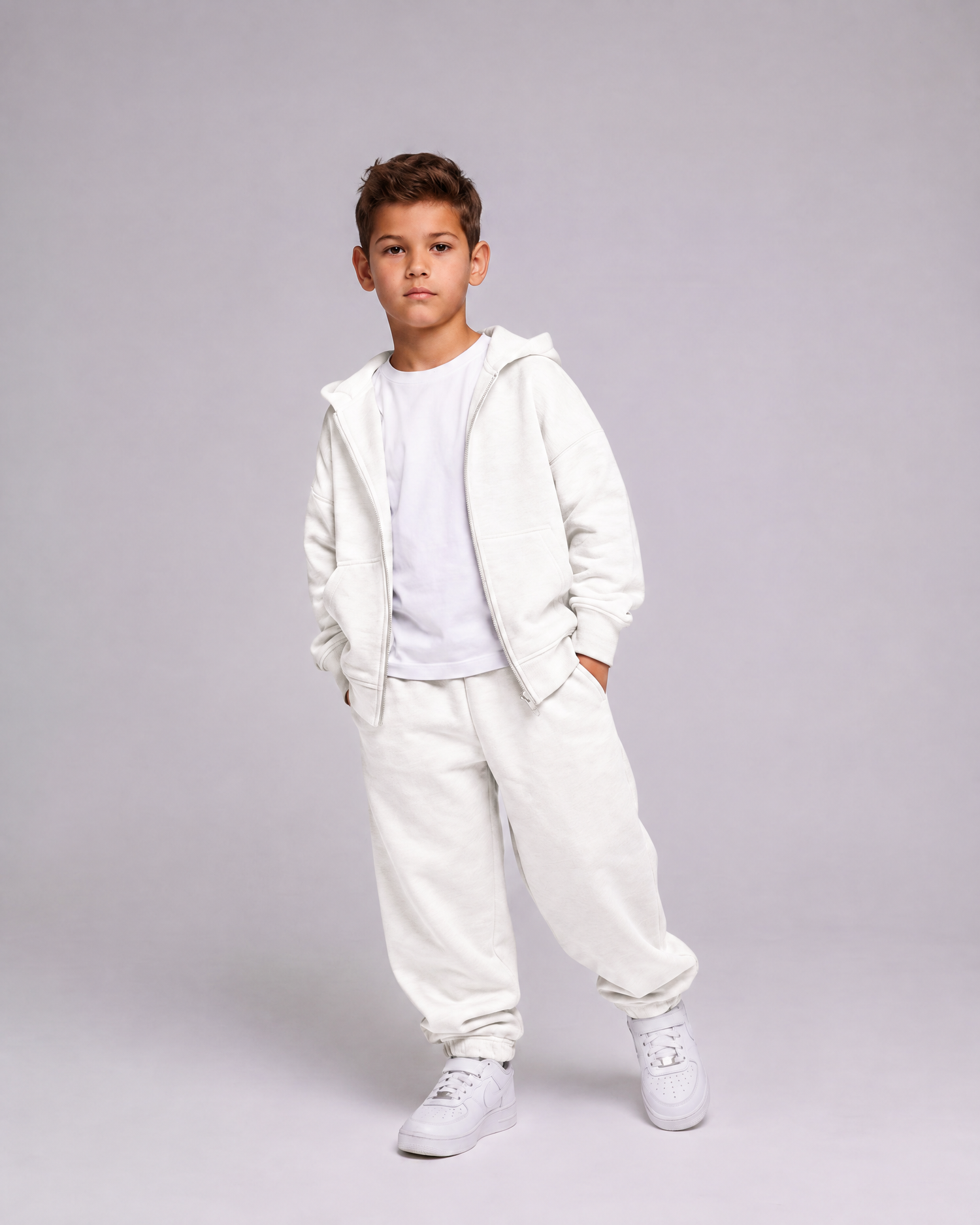 KIDS SWEATSUIT - BOYS - 7-8 YEARS | White