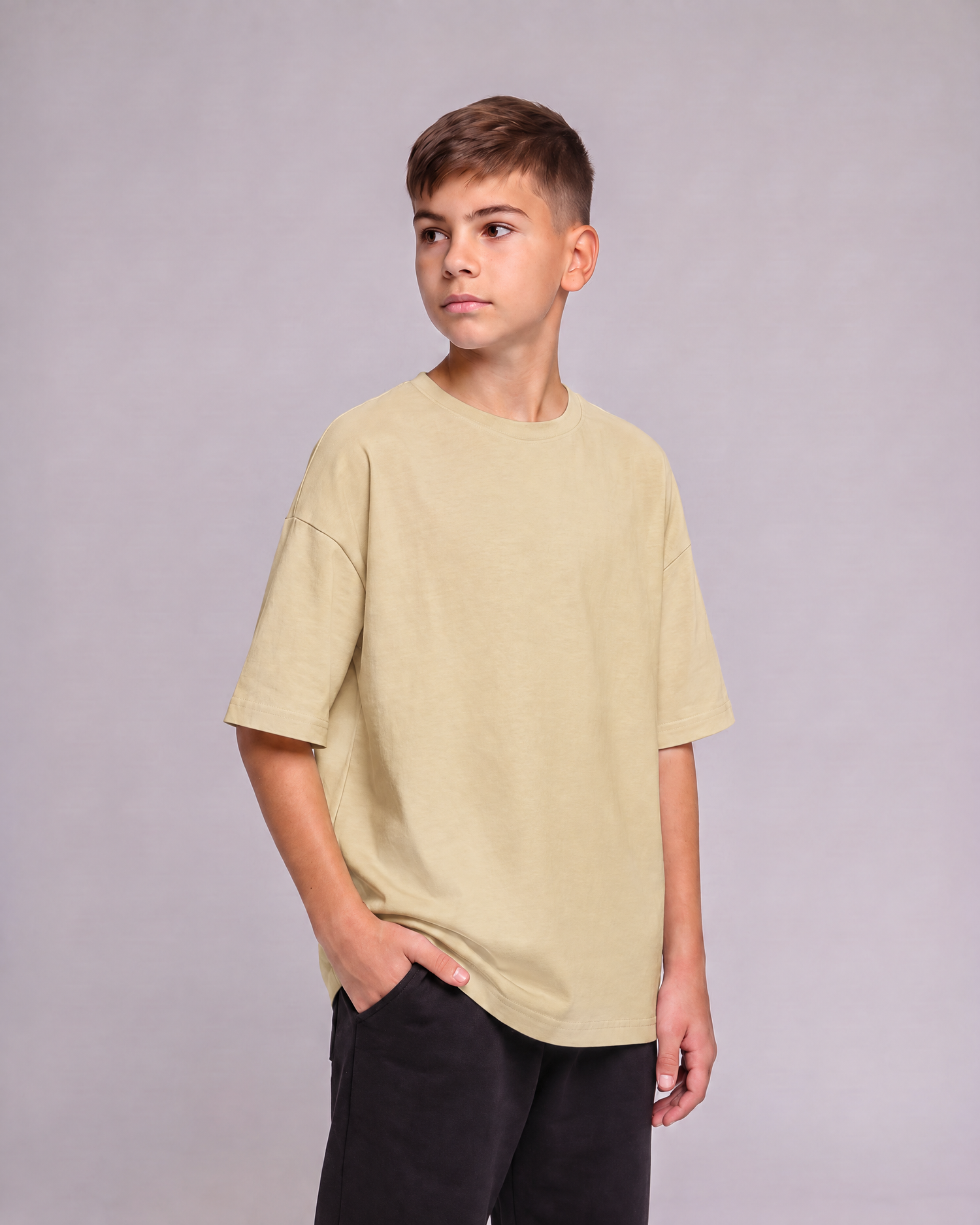 KIDS OVERSIZE T-SHIRT - BOYS - 11-12 YEARS | Beige