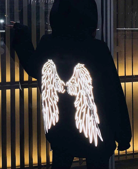 Reflective Angel Wings 6XL DARK GREEN Hoodie