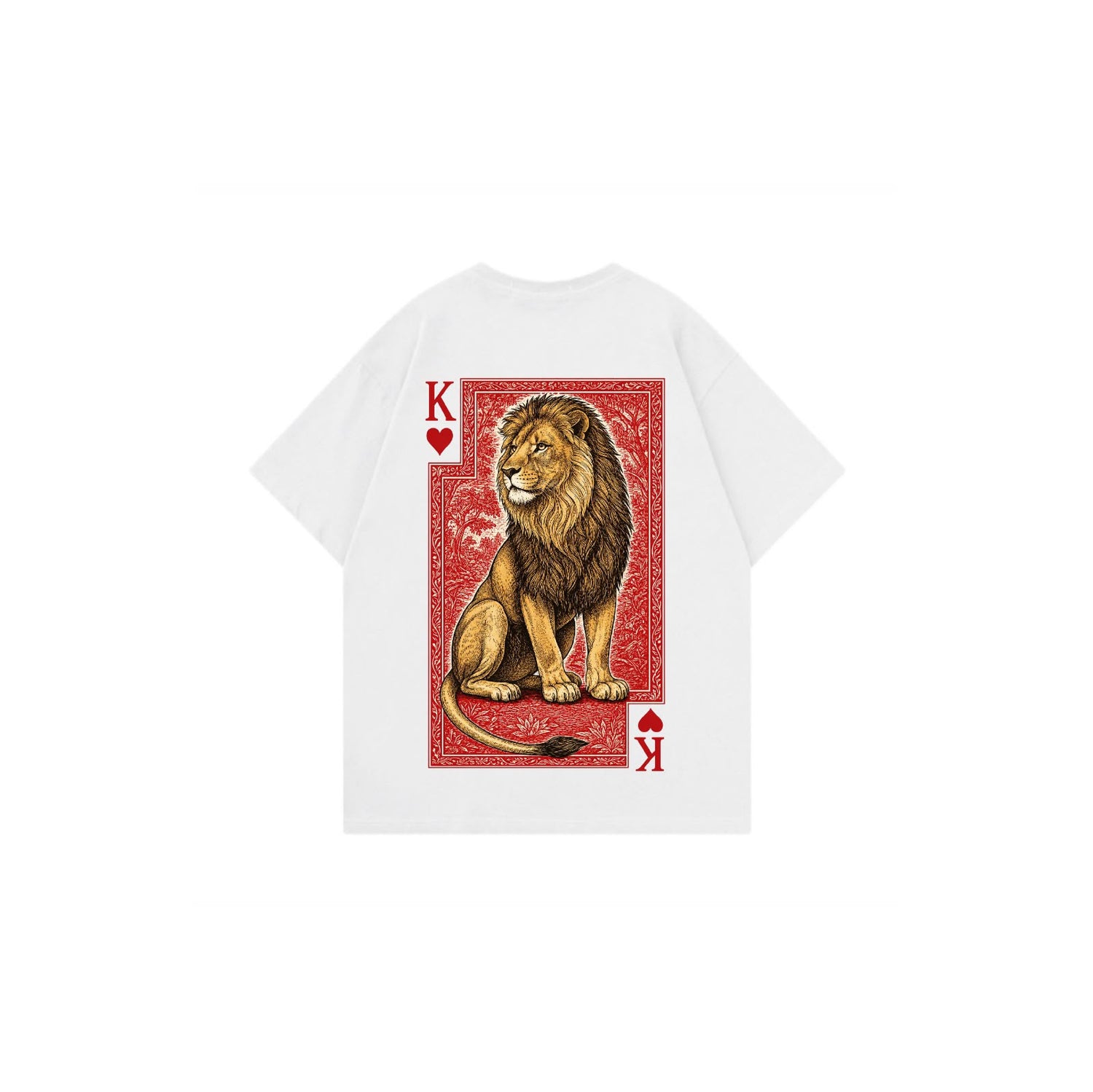 King of Hearts oversize t-shirt white back