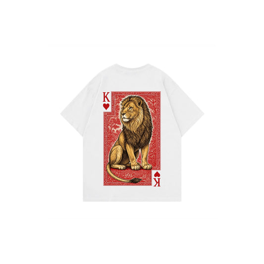 King of Hearts oversize t-shirt white back