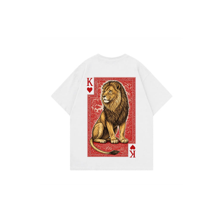 King of Hearts oversize t-shirt white back