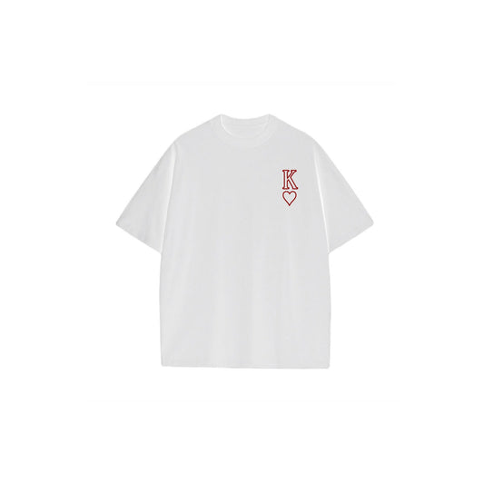 King of Hearts oversize t-shirt white front