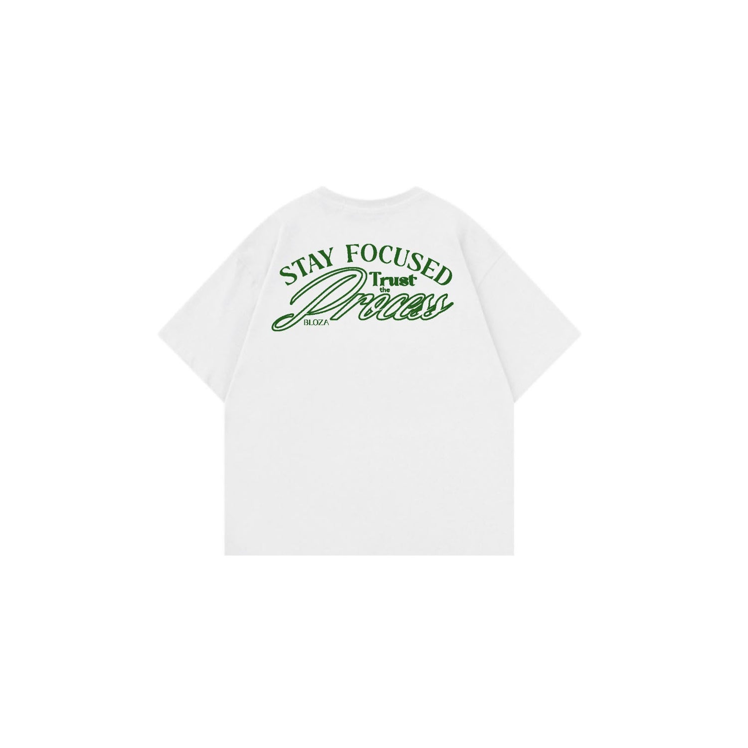 Bloza Stay Focused Tee - White - Back