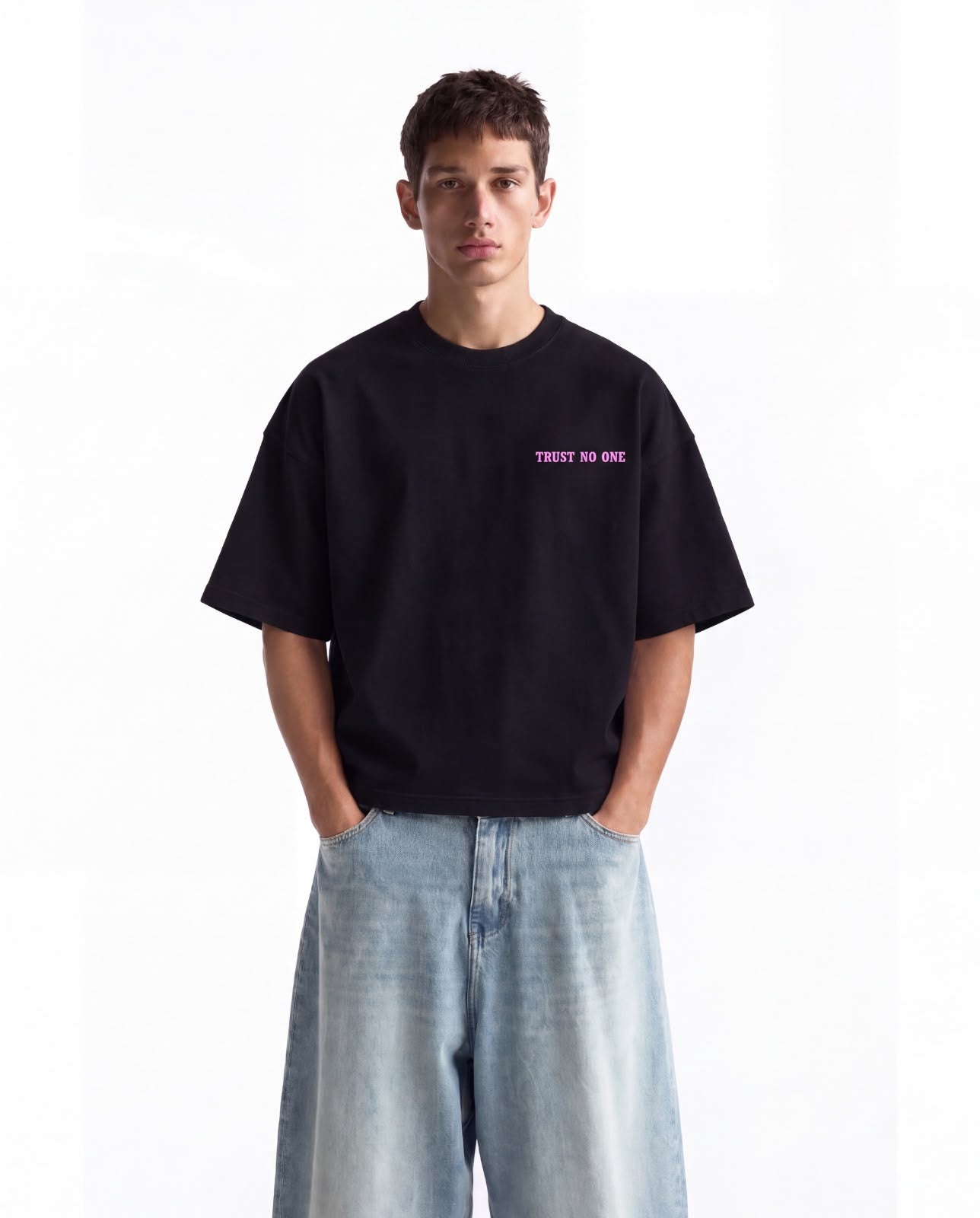 Bloza Trust No One Tee - Black Front