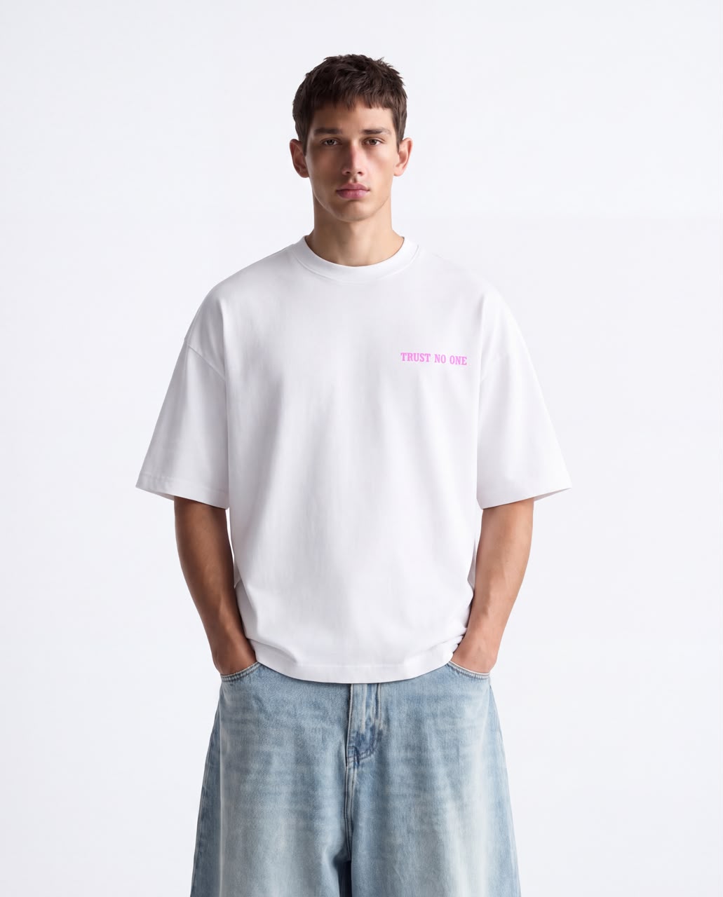Bloza Trust No One Tee - White Front