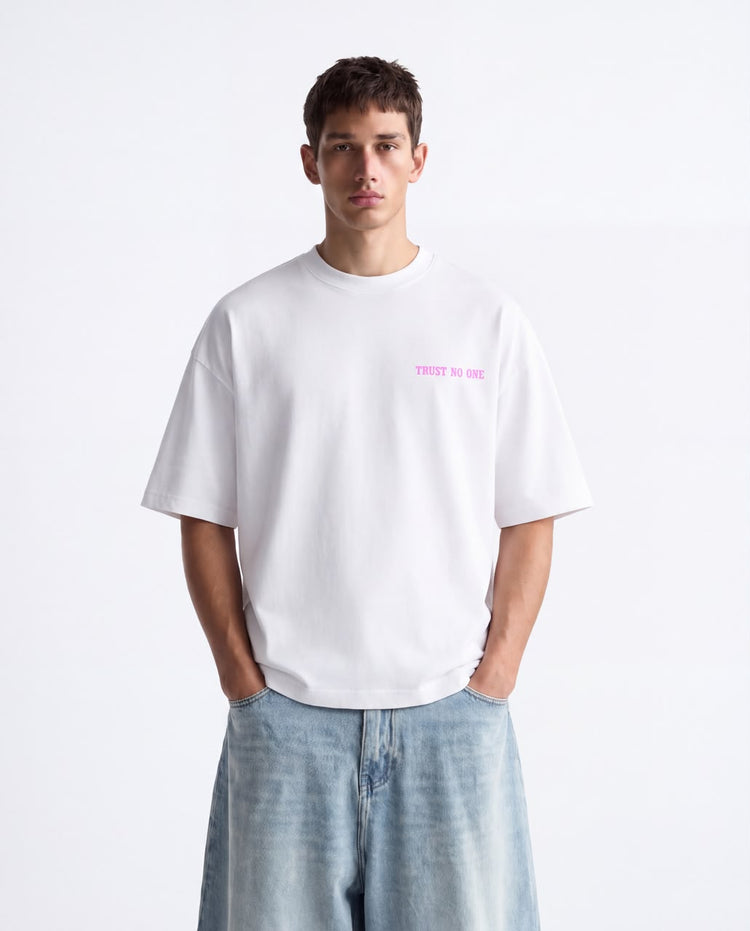 Bloza Trust No One Tee - White Front