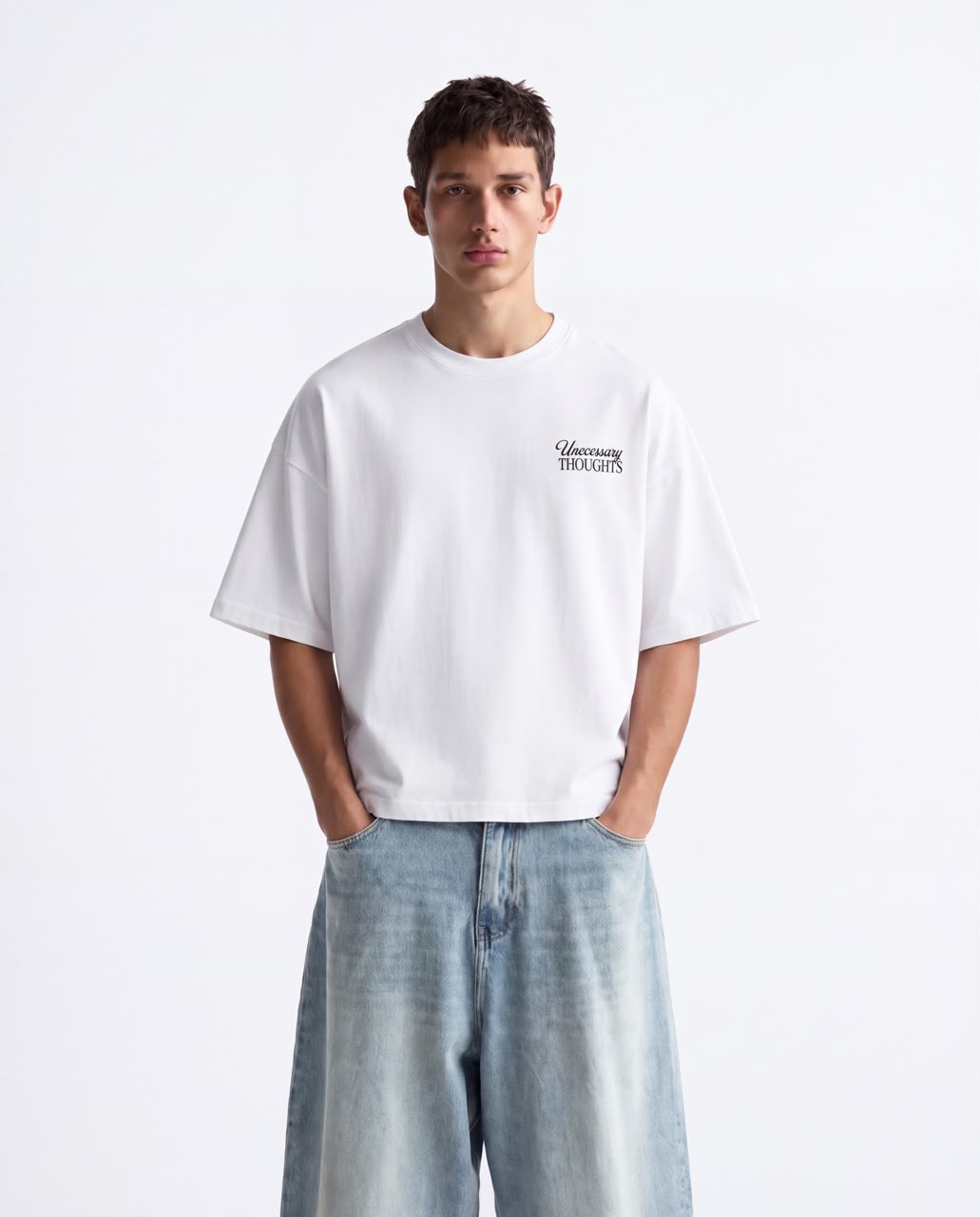 Bloza Unnecessary Thoughts Tee - White Front