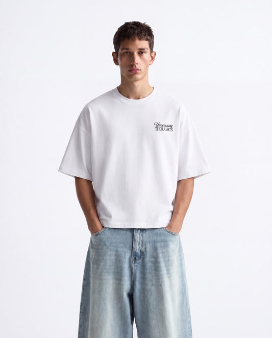 Bloza Unnecessary Thoughts Tee - White Front