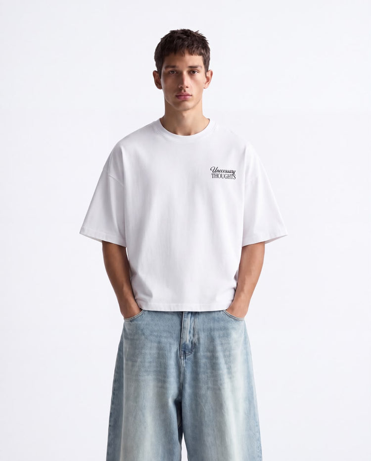 Bloza Unnecessary Thoughts Tee - White Front