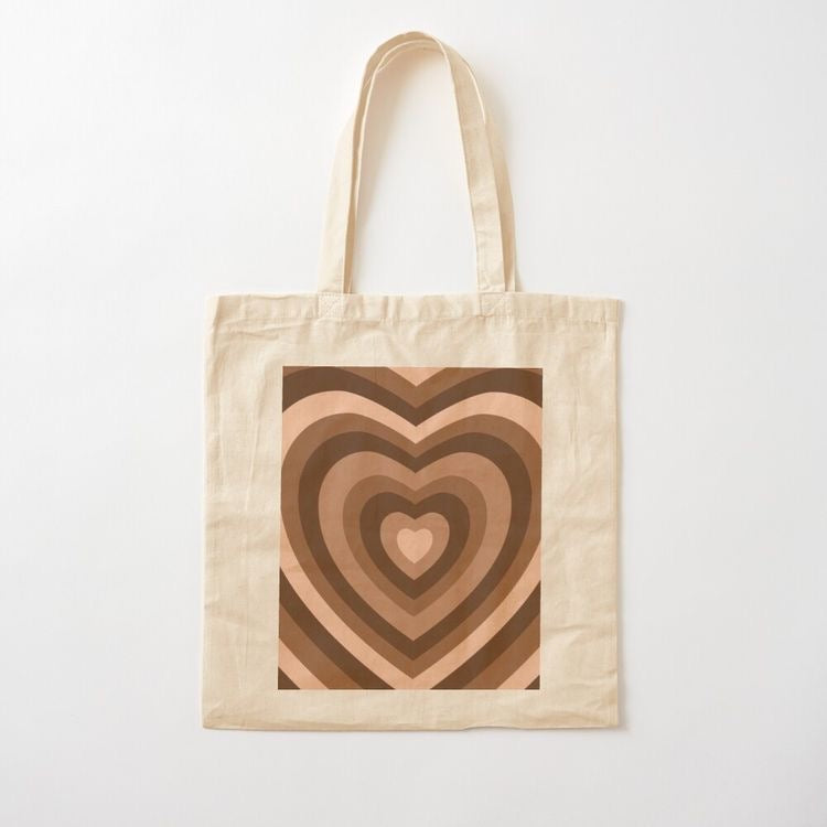 Y2K brown heart Tote Bag