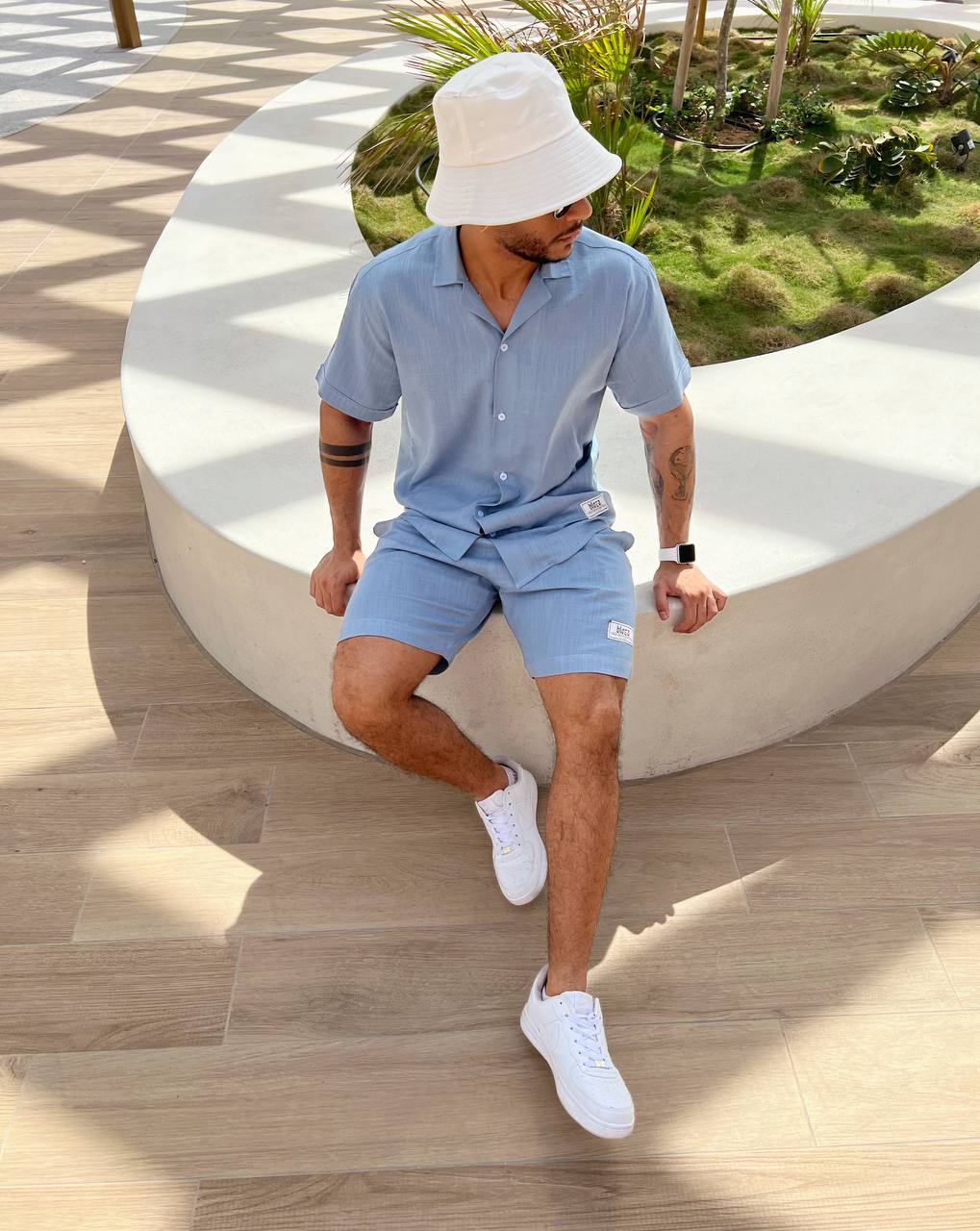 Essential linen shirt and short