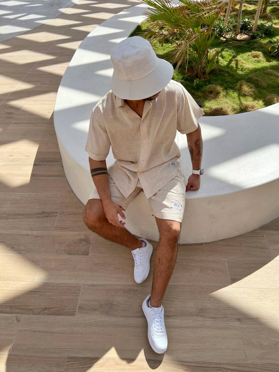 Essential linen shirt and short