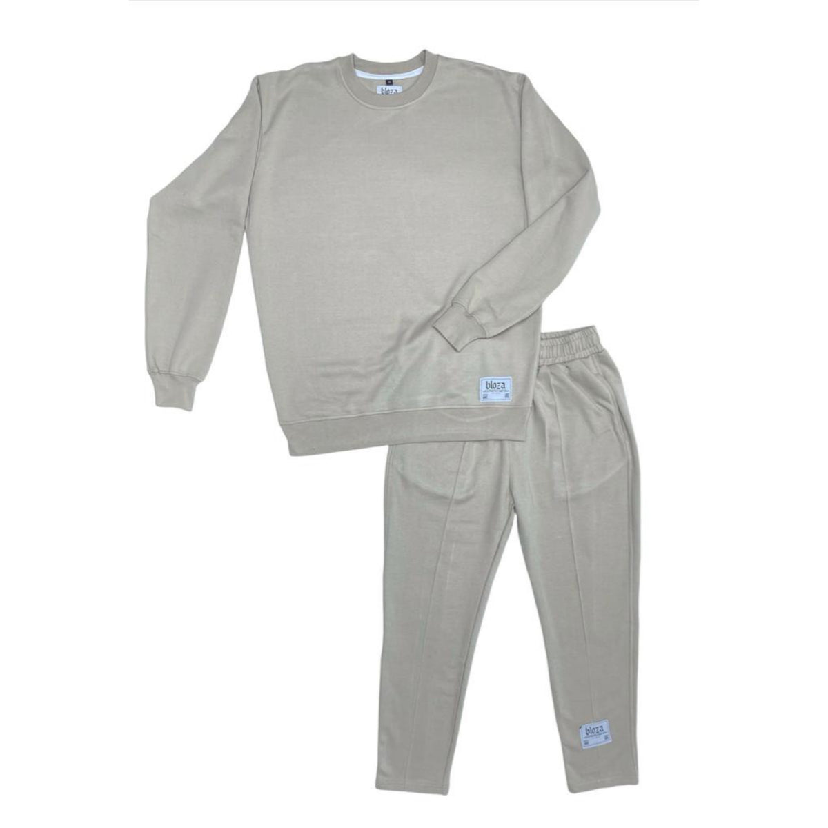 ESSENTIAL SWEATSHIRT & TAPERED OPEN BOTTOM SWEATPANTS SET