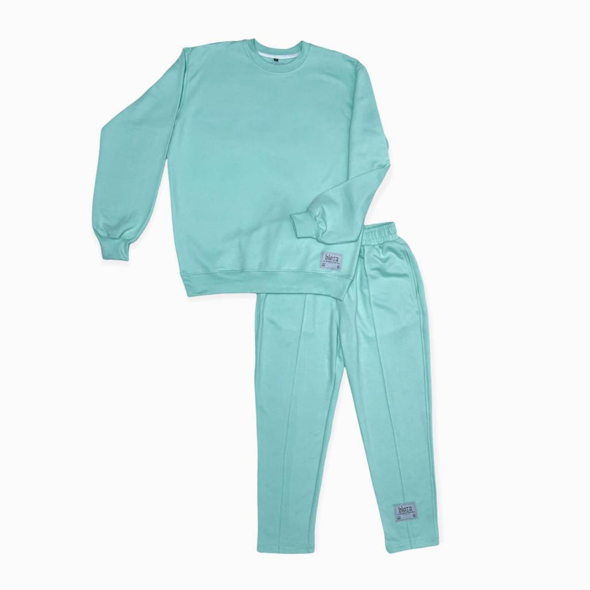 ESSENTIAL SWEATSHIRT & TAPERED OPEN BOTTOM SWEATPANTS SET