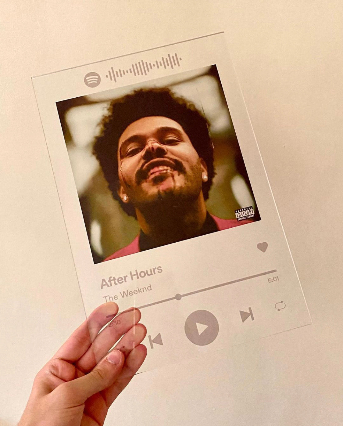 After Hours The Weeknd Plaque
