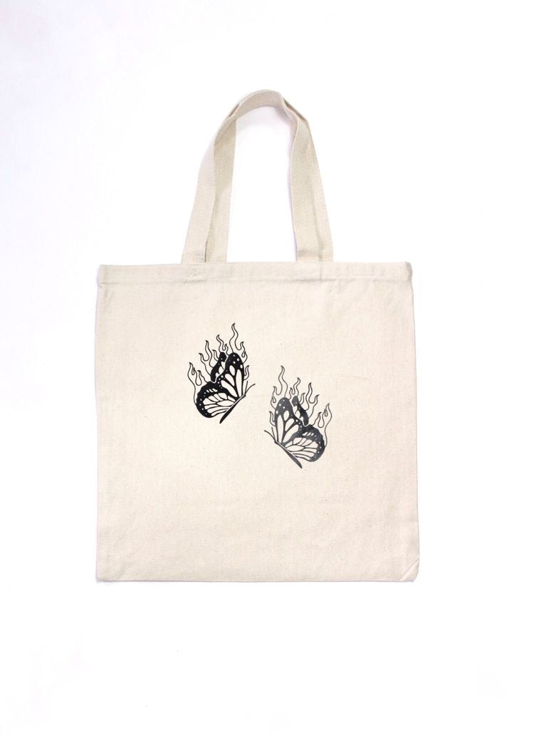 Butterfly on Fire Tote Bag