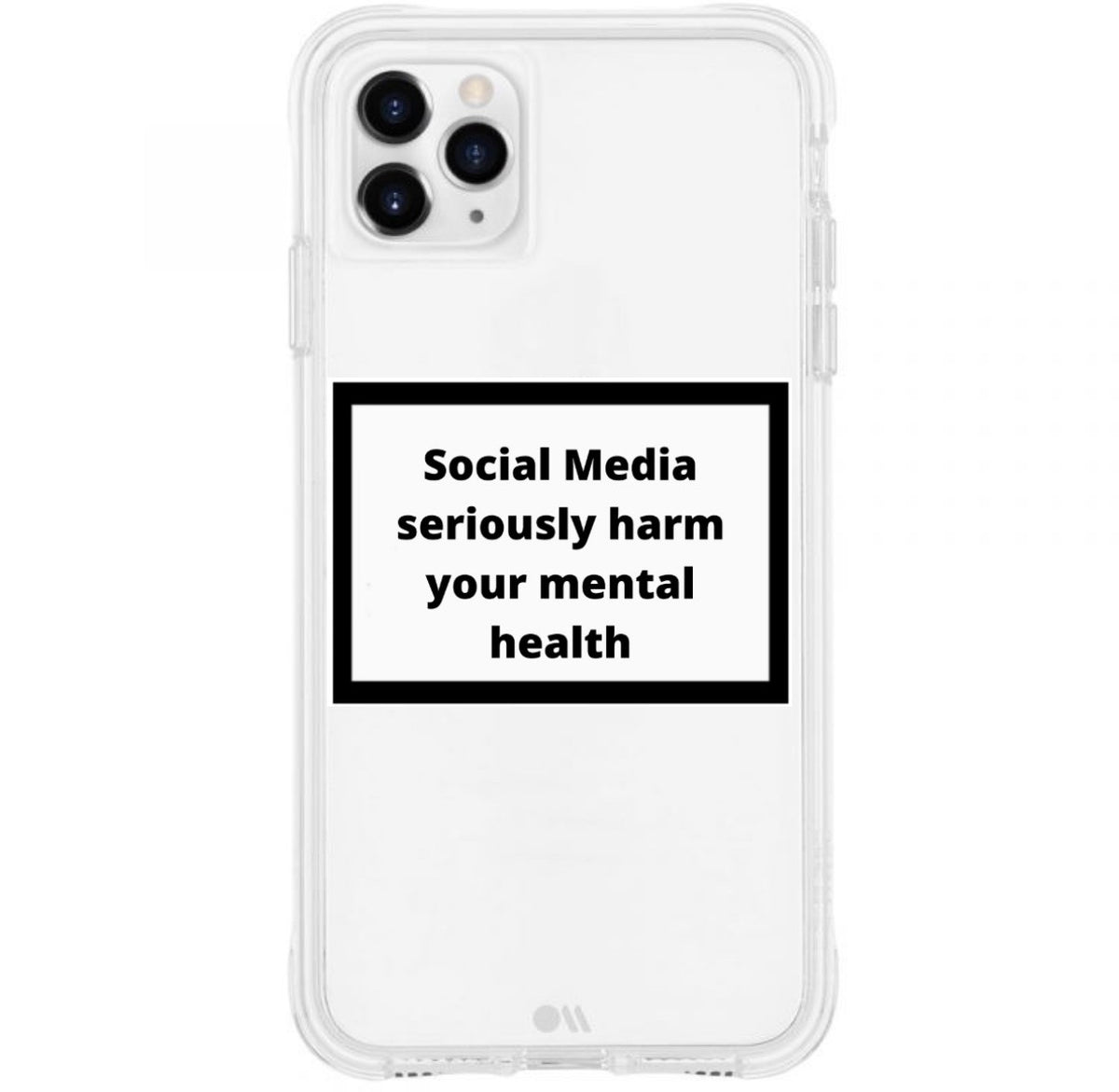 Social media seriously harm your mental health Phone Case